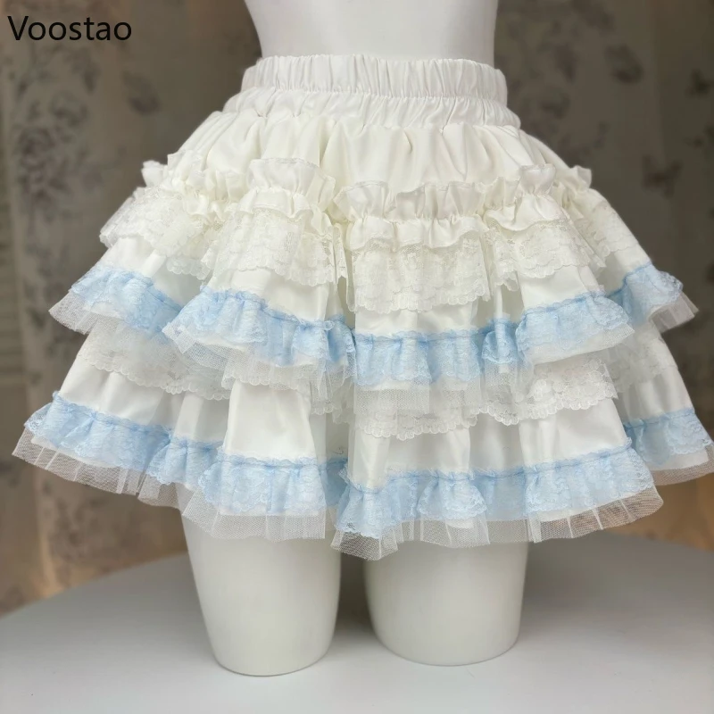 Japanese Sweet Lolita Style Princess Cake Skirt Harajuku Women Cute Lace Ruffle Party Mini Skirt Ballet Kawaii Y2k Faldas Mujer
Japanese Sweet Lolita Style Princess Cake Skirt Harajuku Women Cute Lace Ruffle Party Mini Skirt Ballet Kawaii Y2k Faldas Mujer