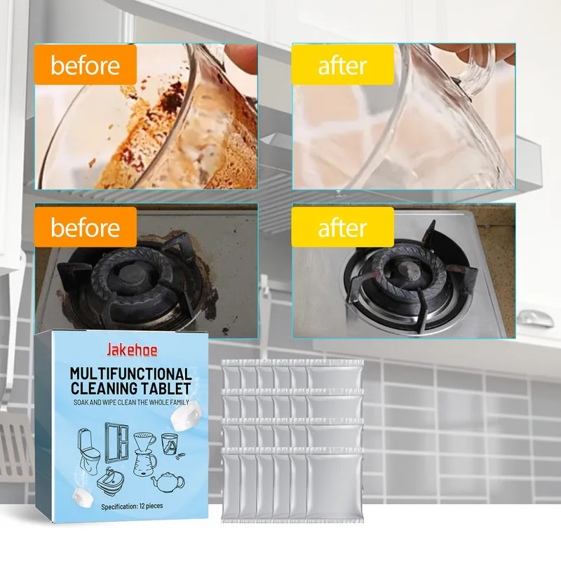 Многоцелевые таблетки, бытовой кухонный очиститель, удаление тяжелых масляных пятен, удаление накипи для плиты, посуды, нержавеющая сталь
Многоцелевые таблетки, бытовой кухонный очиститель, удаление тяжелых масляных пятен, удаление накипи для плиты, посуды, нержавеющая сталь
