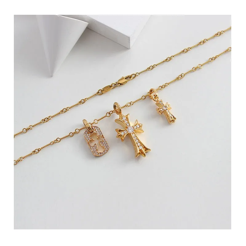 Crowe * Cross Diamond Pendant Necklace Design High Sense Light Luxury Variety with Cross Collarbone Chain
Crowe * Cross Diamond Pendant Necklace Design High Sense Light Luxury Variety with Cross Collarbone Chain