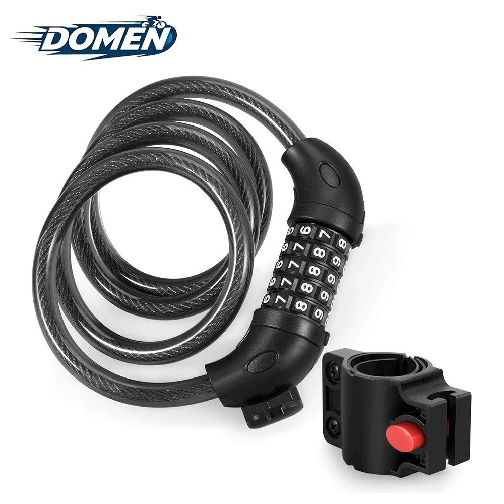 DOMEN велосипедный замок, противоугонный 5-значный замок с паролем, портативный защитный стальной замок для велосипеда, водонепроницаемый кольцевой замок для мотоцикла 
DOMEN велосипедный замок, противоугонный 5-значный замок с паролем, портативный защитный стальной замок для велосипеда, водонепроницаемый кольцевой замок для мотоцикла