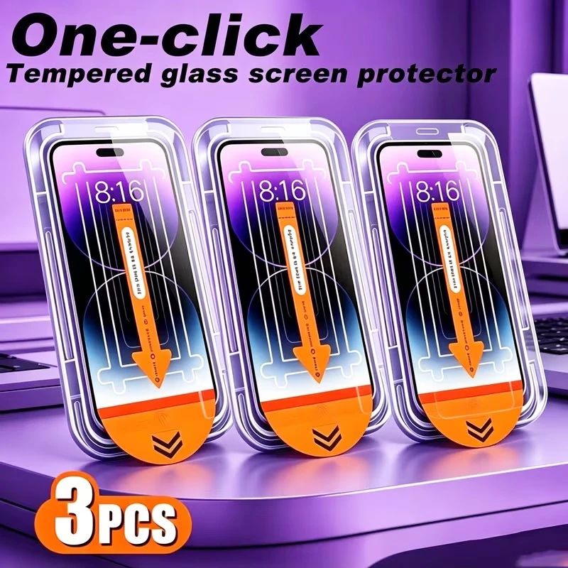 3Pcs Oleophobic Coating Dust Free Easy Installation Screen Protector For iPhone 17 16 13 12 11 14 15 Pro Max XR X XS 15 16 Plus
3Pcs Oleophobic Coating Dust Free Easy Installation Screen Protector For iPhone 17 16 13 12 11 14 15 Pro Max XR X XS 15 16 Plus