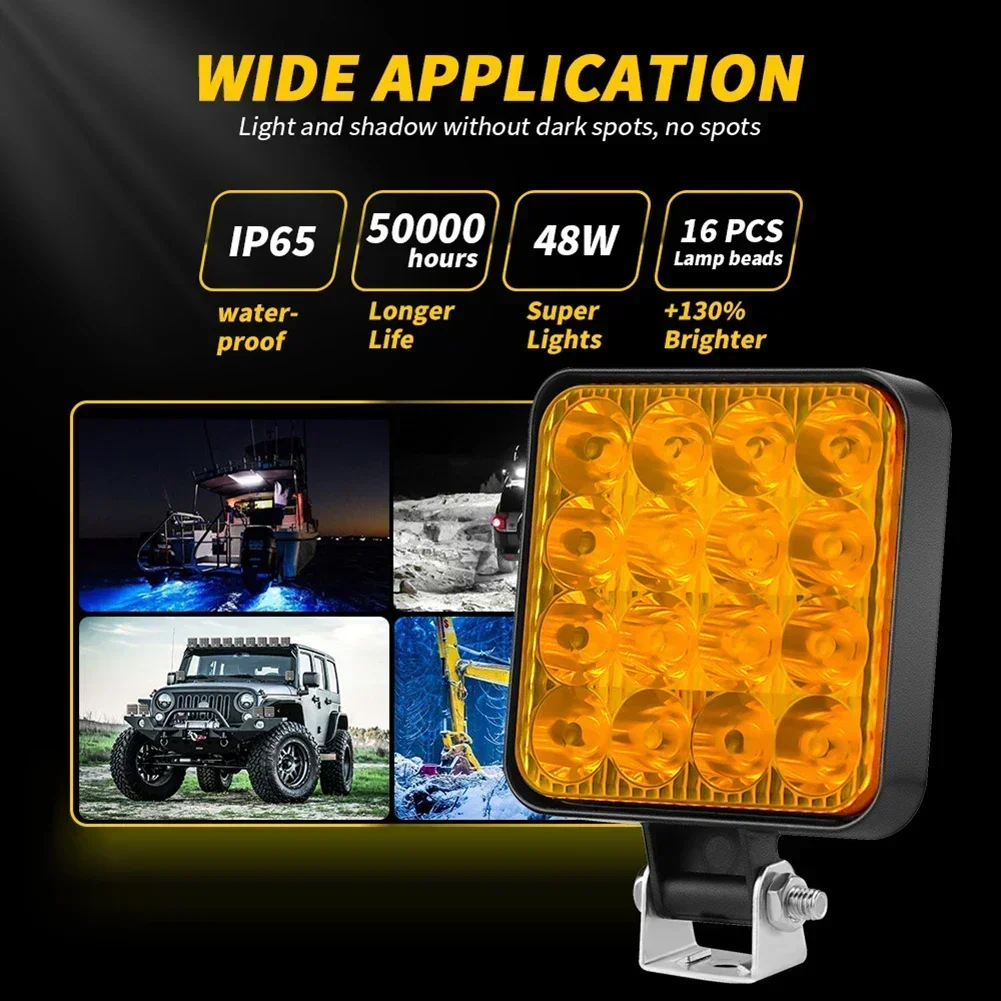 Working light for SUV for ATV offroad vehicles trucks boats 1200LM Spotlight Working Light 12v 24v 48w car Accessories
Working light for SUV for ATV offroad vehicles trucks boats 1200LM Spotlight Working Light 12v 24v 48w car Accessories