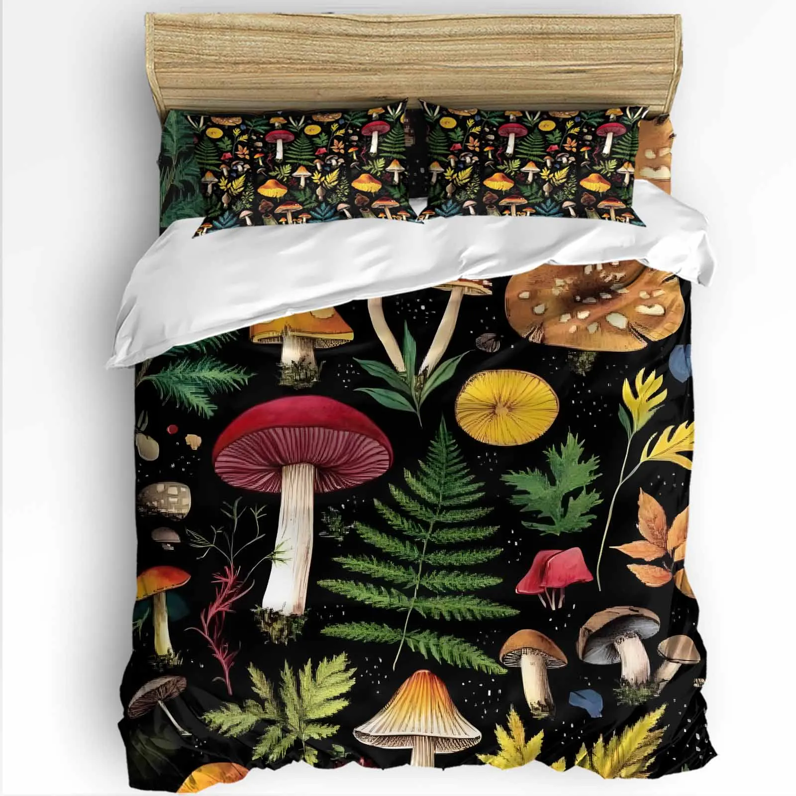Fern Mushroom Leaf Duvet Cover Set 2/3/4pcs Bedding Bed Sheet Pillowcases Cover Set
Fern Mushroom Leaf Duvet Cover Set 2/3/4pcs Bedding Bed Sheet Pillowcases Cover Set