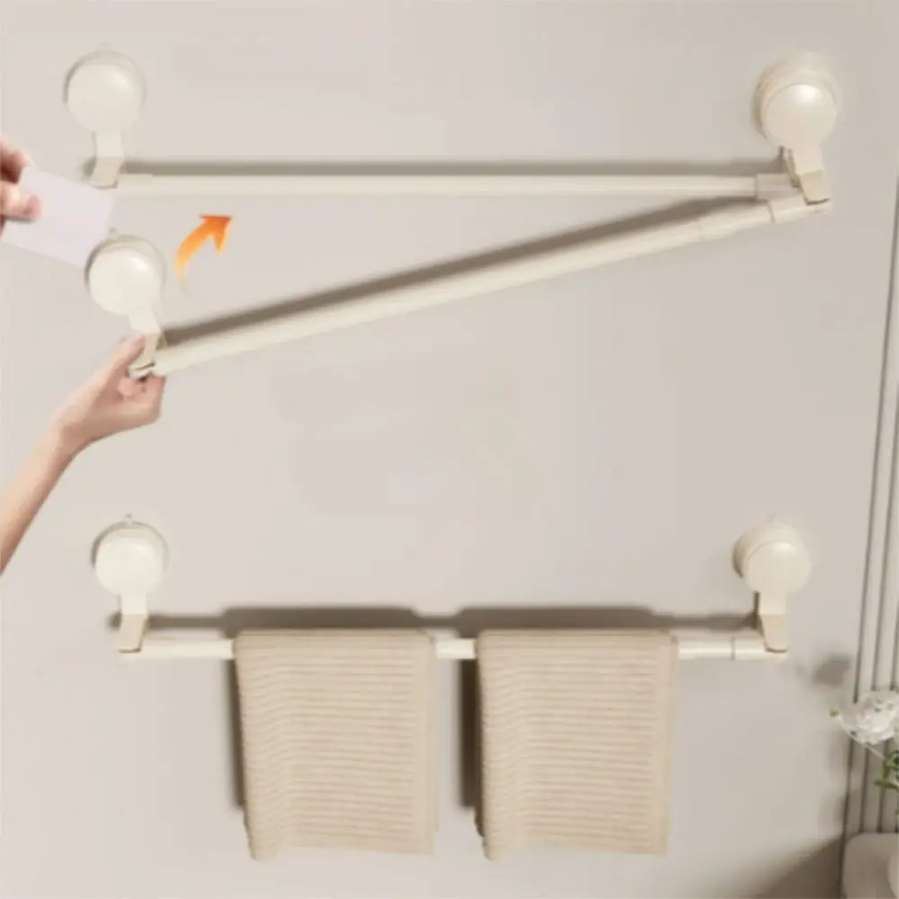 Retractable Suction Cup Towel Pole Nail Free Installation Wall Mounted Bathroom Towel Rack Towel Hanger Single-rod
Retractable Suction Cup Towel Pole Nail Free Installation Wall Mounted Bathroom Towel Rack Towel Hanger Single-rod