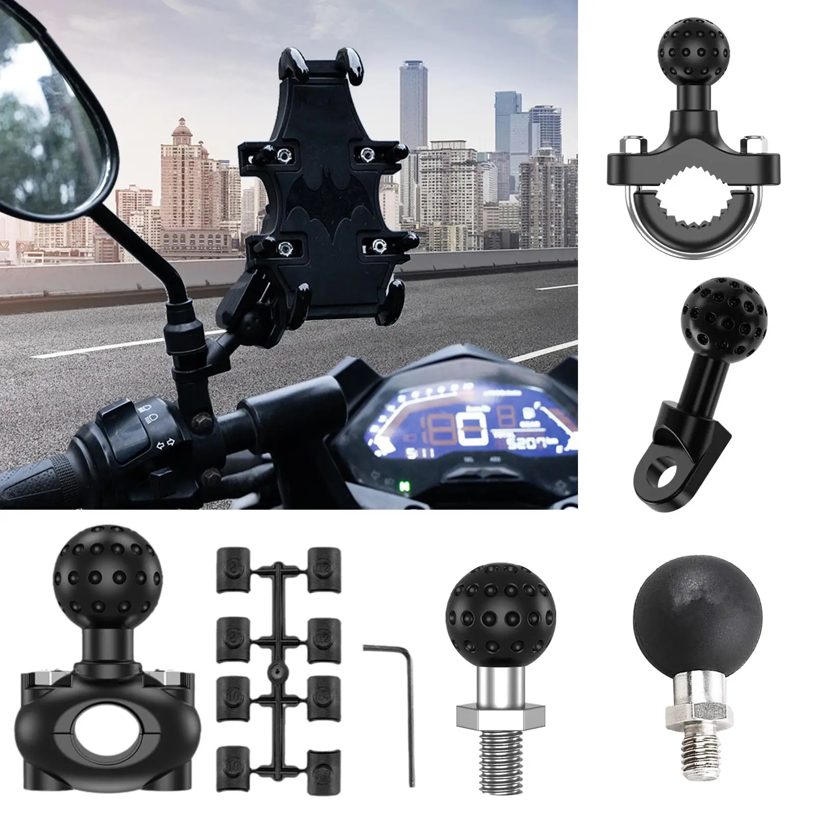 Ball Mount Motorcycle Mirror Mount Ball Head Adapter Rearview Mirror Mounting Bracket Waterproof Motorcycle Accessories
Ball Mount Motorcycle Mirror Mount Ball Head Adapter Rearview Mirror Mounting Bracket Waterproof Motorcycle Accessories