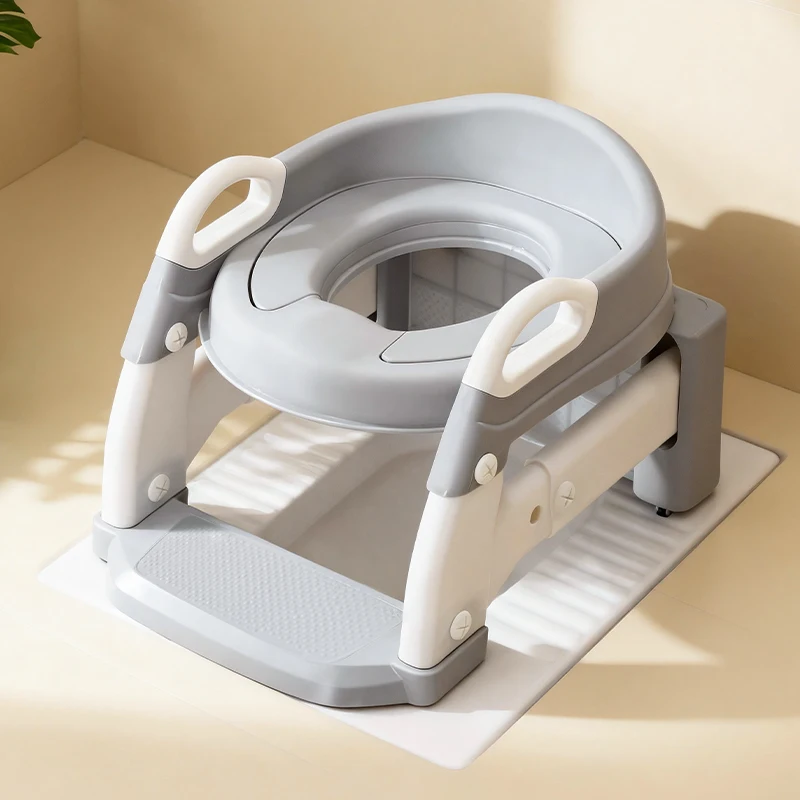 Textured pattern 3-in-1 toilet training seat, folding footstool, removable chair ladder
Textured pattern 3-in-1 toilet training seat, folding footstool, removable chair ladder