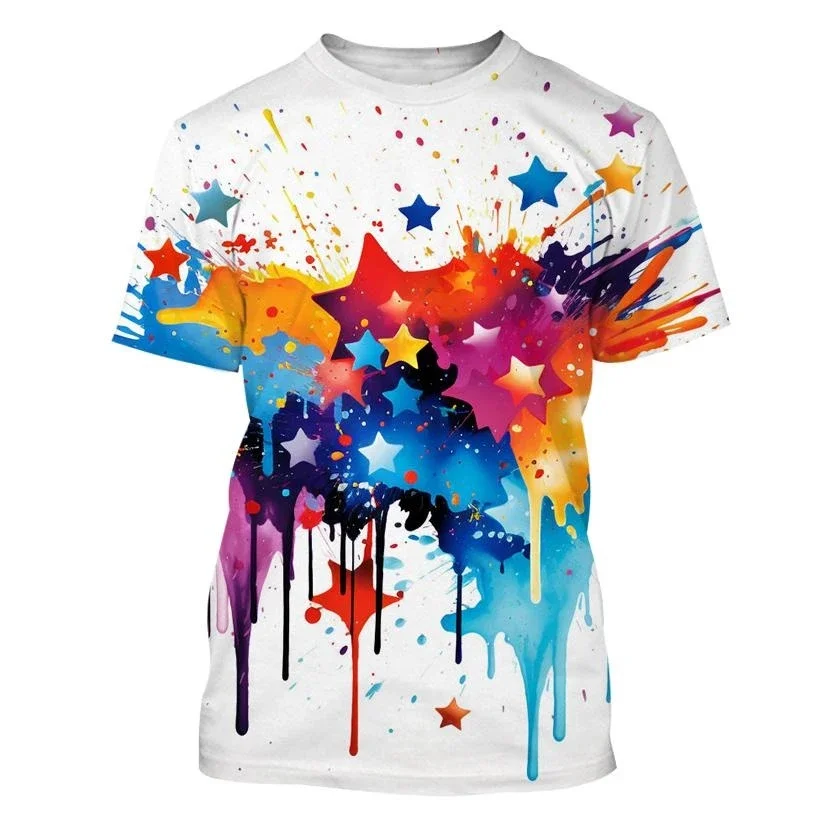 Color Splash Ink Drop Color 3D Printing T-shirt Starry Sky Harajuku Style T-shirt Men and Women Fashion Casual T-shirt
Color Splash Ink Drop Color 3D Printing T-shirt Starry Sky Harajuku Style T-shirt Men and Women Fashion Casual T-shirt
