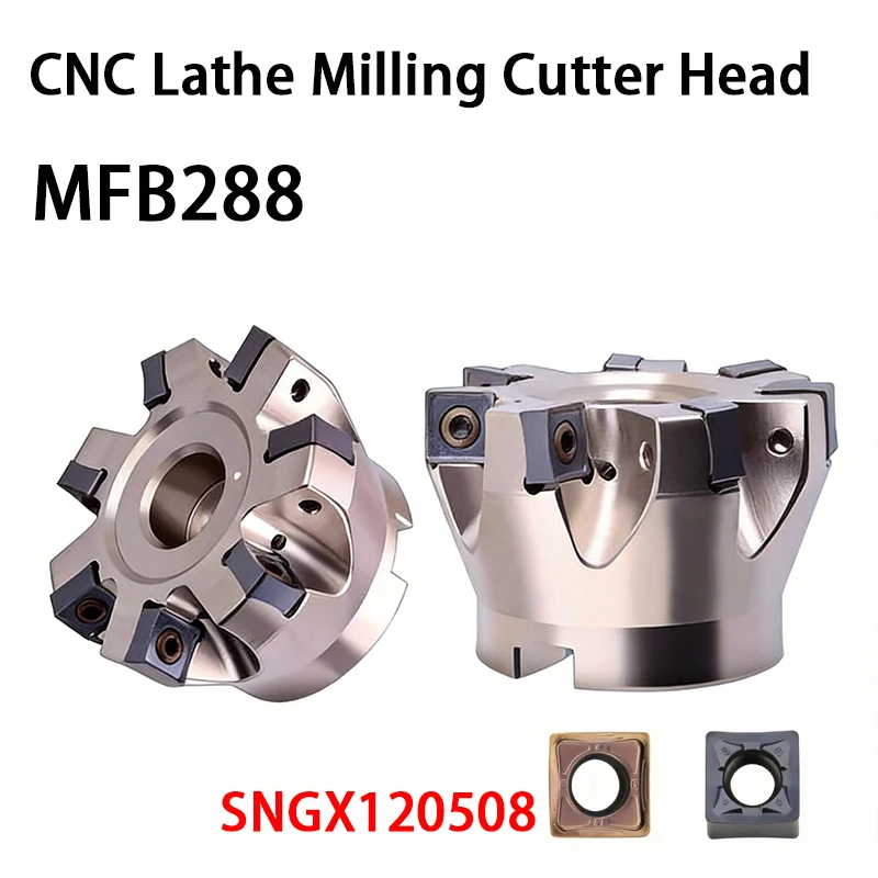 MFB288 milling cutter head CNC large cutting depth of 88 degrees, fast cutting disc suitable for SNMU SNGX inserts
MFB288 milling cutter head CNC large cutting depth of 88 degrees, fast cutting disc suitable for SNMU SNGX inserts
