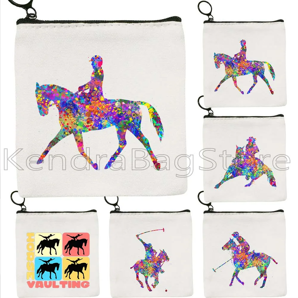 Equestrian Barrel Racing Rider Horse Vaulting Riding Polo Player Canvas Coin Purse Bag Square Key Storage Card Bag Wallet Pouch
Equestrian Barrel Racing Rider Horse Vaulting Riding Polo Player Canvas Coin Purse Bag Square Key Storage Card Bag Wallet Pouch