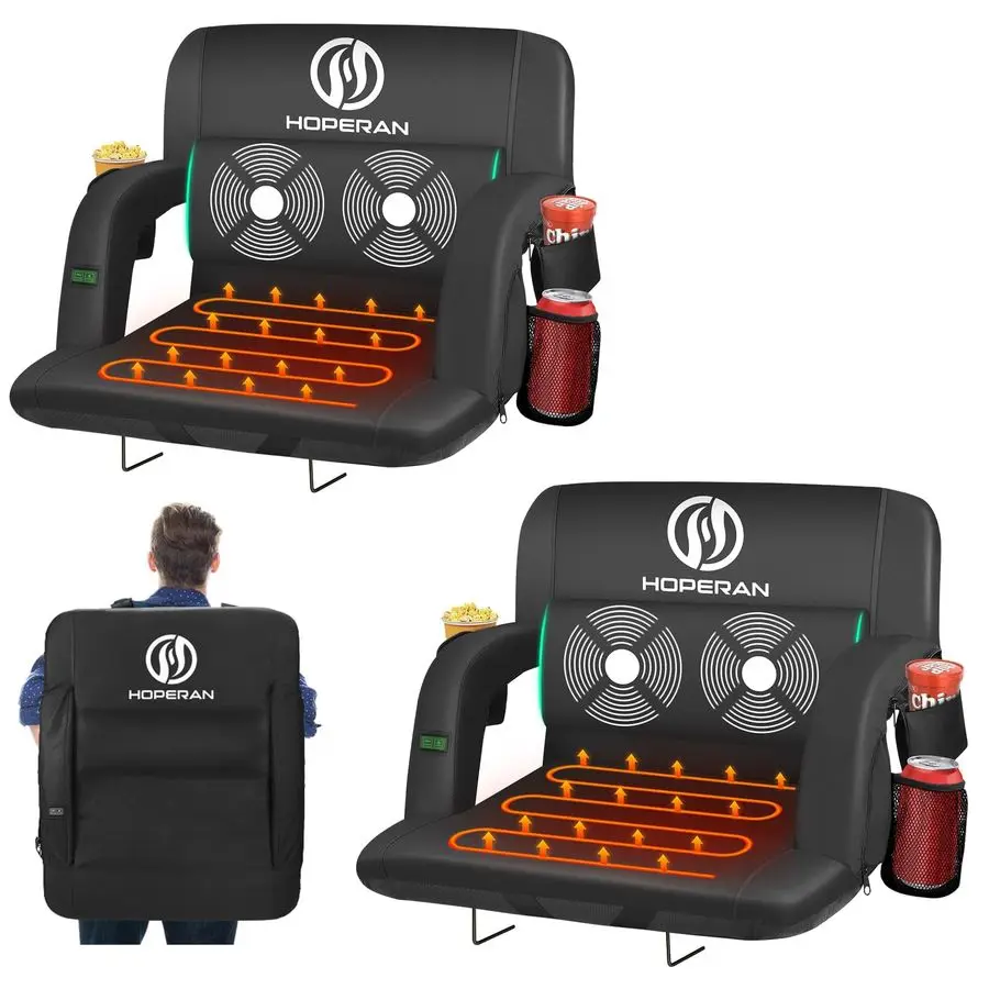 Massage Heated Stadium Seats for Bleachers with Back Support amp Lumbar Pillow, 3 Level Heating amp 6 Modes Massage Portable Hea
Massage Heated Stadium Seats for Bleachers with Back Support amp Lumbar Pillow, 3 Level Heating amp 6 Modes Massage Portable Hea