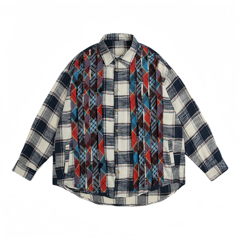 Oversized Mens Plaid Shirts Streetwear Hip Hop Long Sleeve Shirt for Men Harajuku Vintage Color Patchwork Casual Blouse Unisex
Oversized Mens Plaid Shirts Streetwear Hip Hop Long Sleeve Shirt for Men Harajuku Vintage Color Patchwork Casual Blouse Unisex