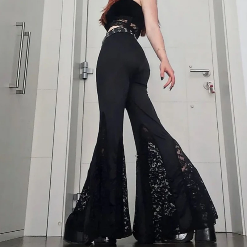 2026 New Retro Dark High Waist Package Hip Long Pants Gothic Lace Patchwork Women Flare Pant Grunge E-girl Pant Trim Streetwear
2026 New Retro Dark High Waist Package Hip Long Pants Gothic Lace Patchwork Women Flare Pant Grunge E-girl Pant Trim Streetwear