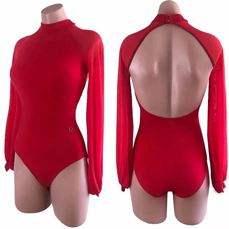 Red Long Sleeved Latin Tops Women Waltz Modern Dancing Top Backless Ballroom Dance Bodysuit Performance Practice Wear SL8604
Red Long Sleeved Latin Tops Women Waltz Modern Dancing Top Backless Ballroom Dance Bodysuit Performance Practice Wear SL8604