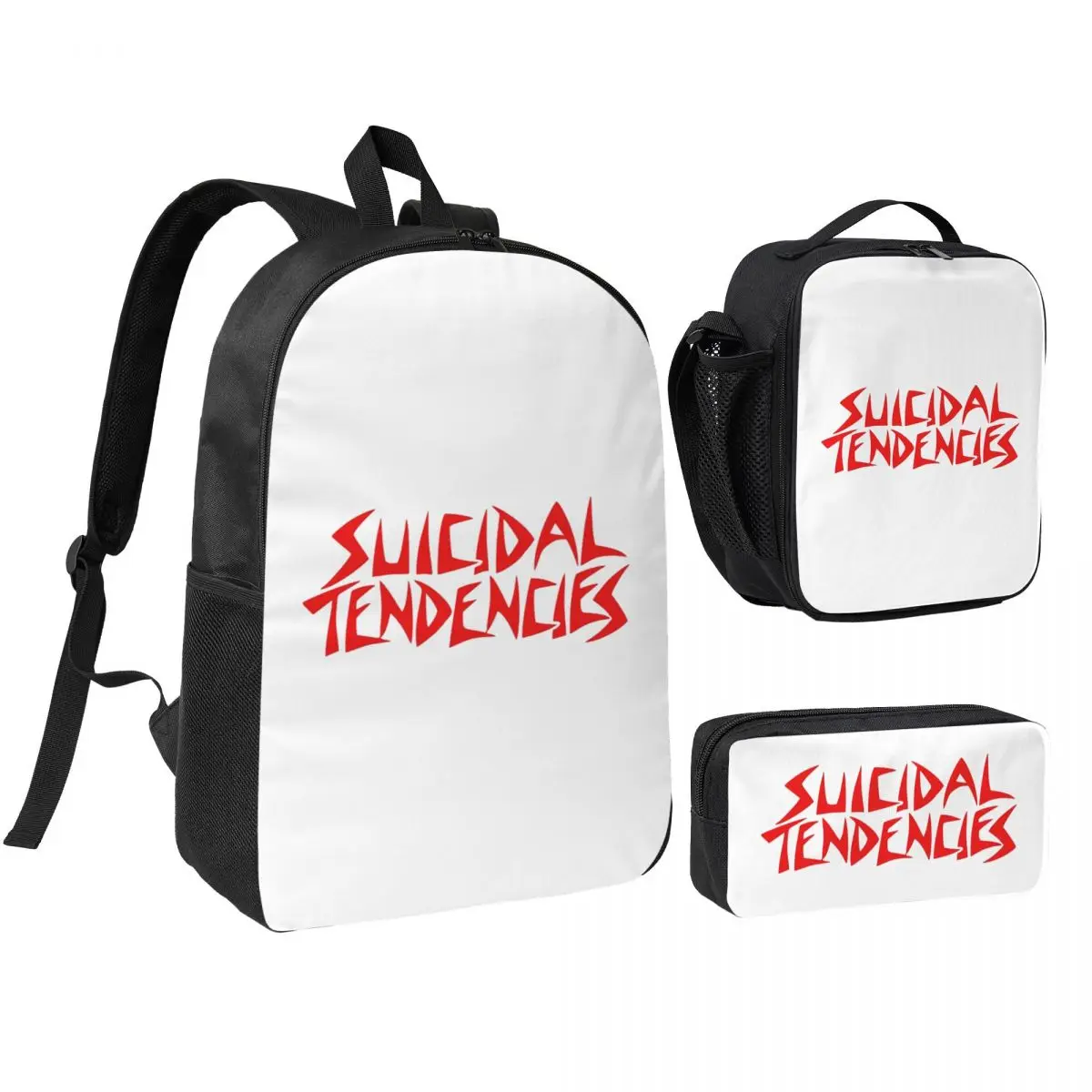 Rock Music Suicidal Tendencies Band Backpack Boys Girls BookBag School Bag Shoulder Bags 3ps Insulated Lunch Bag Pencil Case
Rock Music Suicidal Tendencies Band Backpack Boys Girls BookBag School Bag Shoulder Bags 3ps Insulated Lunch Bag Pencil Case
