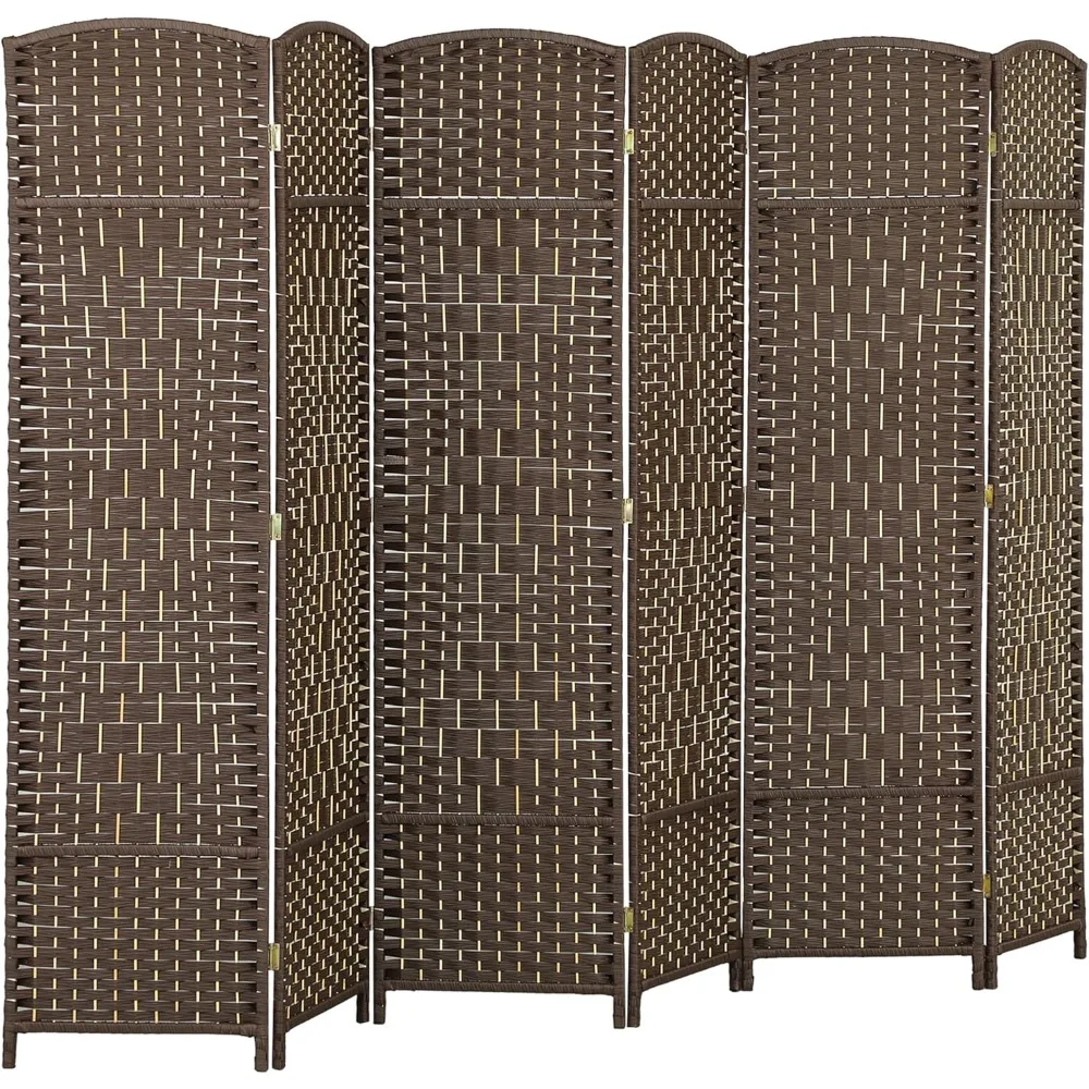 6 Panel Room Divider, 6' Tall Folding Privacy Screen, Hand-Woven Freestanding Wall Partition for Home Office, Bedroom
6 Panel Room Divider, 6' Tall Folding Privacy Screen, Hand-Woven Freestanding Wall Partition for Home Office, Bedroom