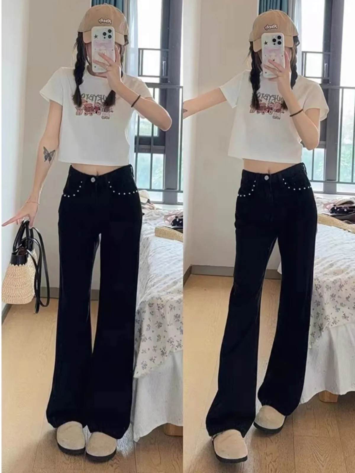 High Waist Flared Straight Leg Jeans Women's Spring Autumn New Sle plus Size Elastic Slimming Bootcut Floor Length Pants
High Waist Flared Straight Leg Jeans Women's Spring Autumn New Sle plus Size Elastic Slimming Bootcut Floor Length Pants