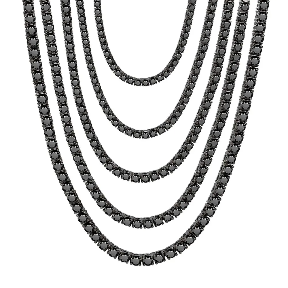 Kanolan 2/3/4/5mm Black Moissanite Tennis Bracelet GRA Certified Solid s925 Silver Hip Hop Black Tennis Necklaces for Women Men
Kanolan 2/3/4/5mm Black Moissanite Tennis Bracelet GRA Certified Solid s925 Silver Hip Hop Black Tennis Necklaces for Women Men