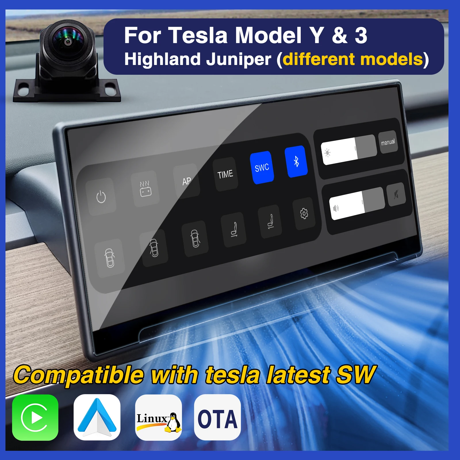 Highland Hud for Tesla Model Y Juniper Head up Display Model 3 Instrument Panel Cluster Air vent Dashboard Front Camera Monitor 
Highland Hud for Tesla Model Y Juniper Head up Display Model 3 Instrument Panel Cluster Air vent Dashboard Front Camera Monitor