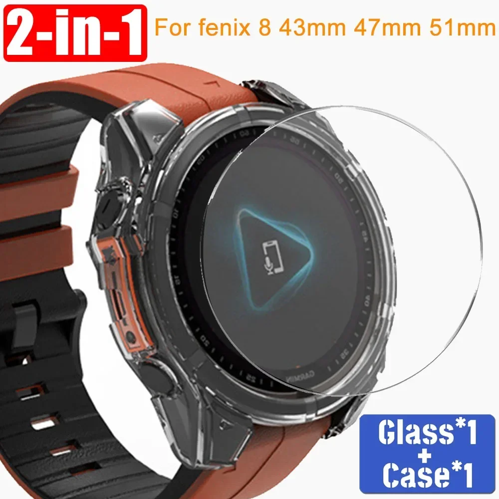 Чехол из ТПУ + закаленное стекло для Garmin Fenix 8 51 мм 43 мм 47 мм, защитная пленка для экрана, силиконовый бампер против царапин для аксессуаров Fenix 8
Чехол из ТПУ + закаленное стекло для Garmin Fenix 8 51 мм 43 мм 47 мм, защитная пленка для экрана, силиконовый бампер против царапин для аксессуаров Fenix 8