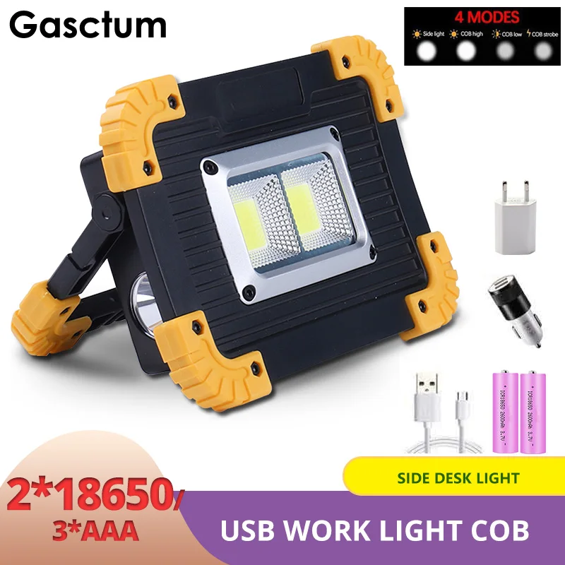 100W Powerful COB LED Work Light COB Camping Lampe Outdoor Portable Powerbank Flashlight By Rechargeable 18650 OR AA Battery
100W Powerful COB LED Work Light COB Camping Lampe Outdoor Portable Powerbank Flashlight By Rechargeable 18650 OR AA Battery