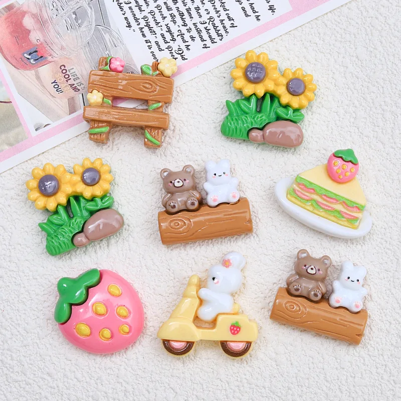 100pcs Flatback Resin Garden Series Cabochon Fence Flower Cake Decoration DIY Scrapbooking Craft Accessories
100pcs Flatback Resin Garden Series Cabochon Fence Flower Cake Decoration DIY Scrapbooking Craft Accessories