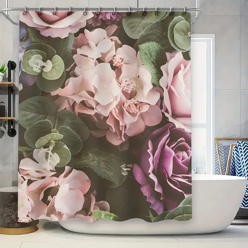 Занавеска для душа с цветочным принтом, розовые, фиолетовые розы, гортензии, садовый декор, подкладка для ванной комнаты, водонепроницаемая полиэфирная ткань, украшение для дома
Занавеска для душа с цветочным принтом, розовые, фиолетовые розы, гортензии, садовый декор, подкладка для ванной комнаты, водонепроницаемая полиэфирная ткань, украшение для дома