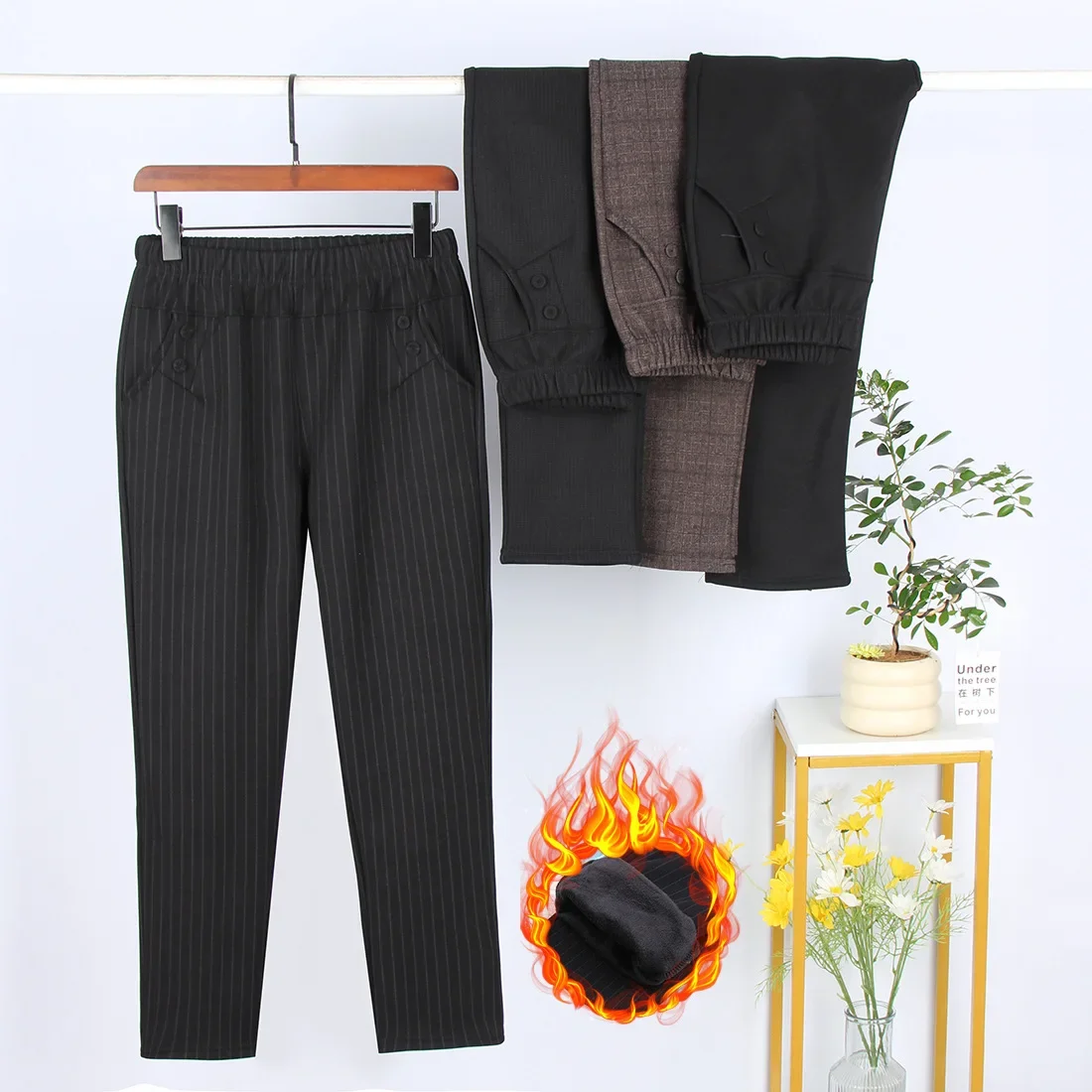 Autumn and Winter Women's Pants Casual Loose High Waist Straight Tube Solid Wool Black X398
Autumn and Winter Women's Pants Casual Loose High Waist Straight Tube Solid Wool Black X398
