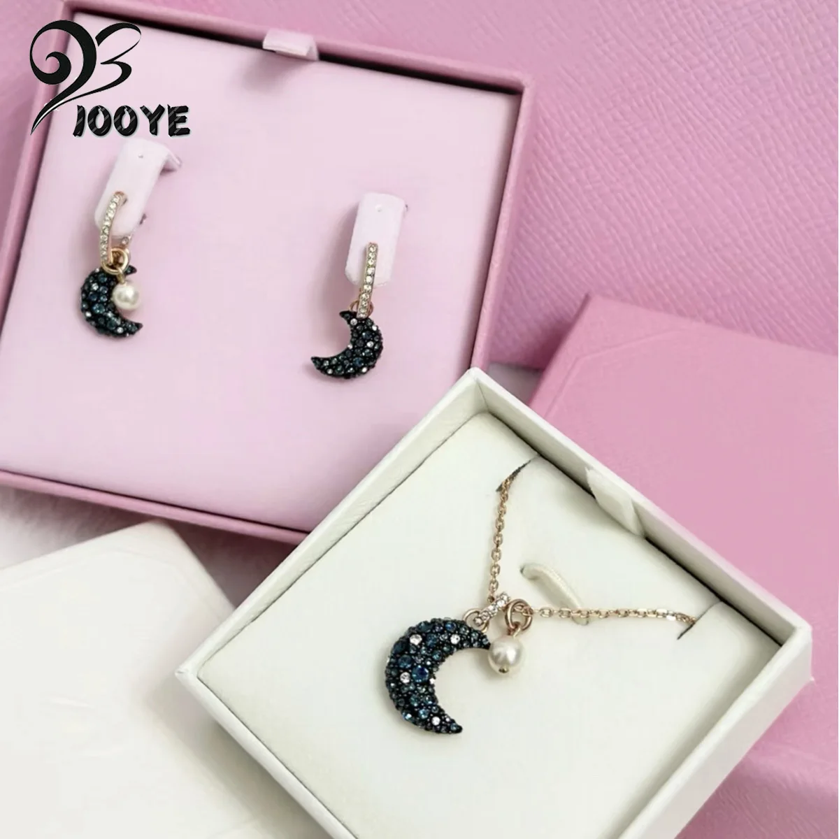 Original 2024 New High end Jewelry Set Charming Blue Moon Pendant Crystal Fashion Necklace Ring Earrings Romantic Gift for Women
Original 2024 New High end Jewelry Set Charming Blue Moon Pendant Crystal Fashion Necklace Ring Earrings Romantic Gift for Women