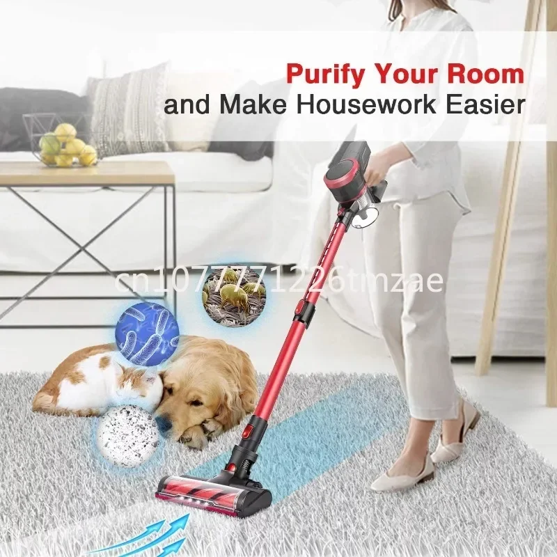 Suitable for Carpet Hard Floor Pet Hair Cordless Vacuum Cleaner with Multiple Accessories
Suitable for Carpet Hard Floor Pet Hair Cordless Vacuum Cleaner with Multiple Accessories