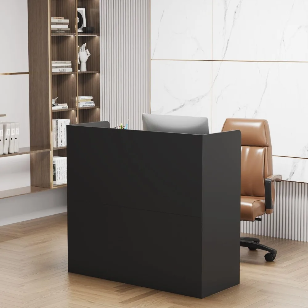 Reception Desk Counter Desk for Checkout & Retail, Front Desk Reception Counter with Large Storage, Silver Tapes, for Office Bo
Reception Desk Counter Desk for Checkout & Retail, Front Desk Reception Counter with Large Storage, Silver Tapes, for Office Bo