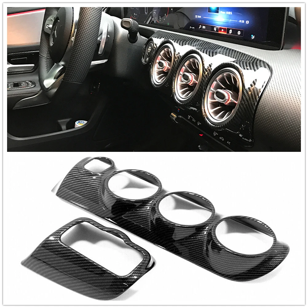 For Mercedes-Benz A-Class W177 2019-2022 CLA C118 2020+ Carbon Look Air Conditioning Vent Cover W/ Headlamp Switch Frame Trim
For Mercedes-Benz A-Class W177 2019-2022 CLA C118 2020+ Carbon Look Air Conditioning Vent Cover W/ Headlamp Switch Frame Trim