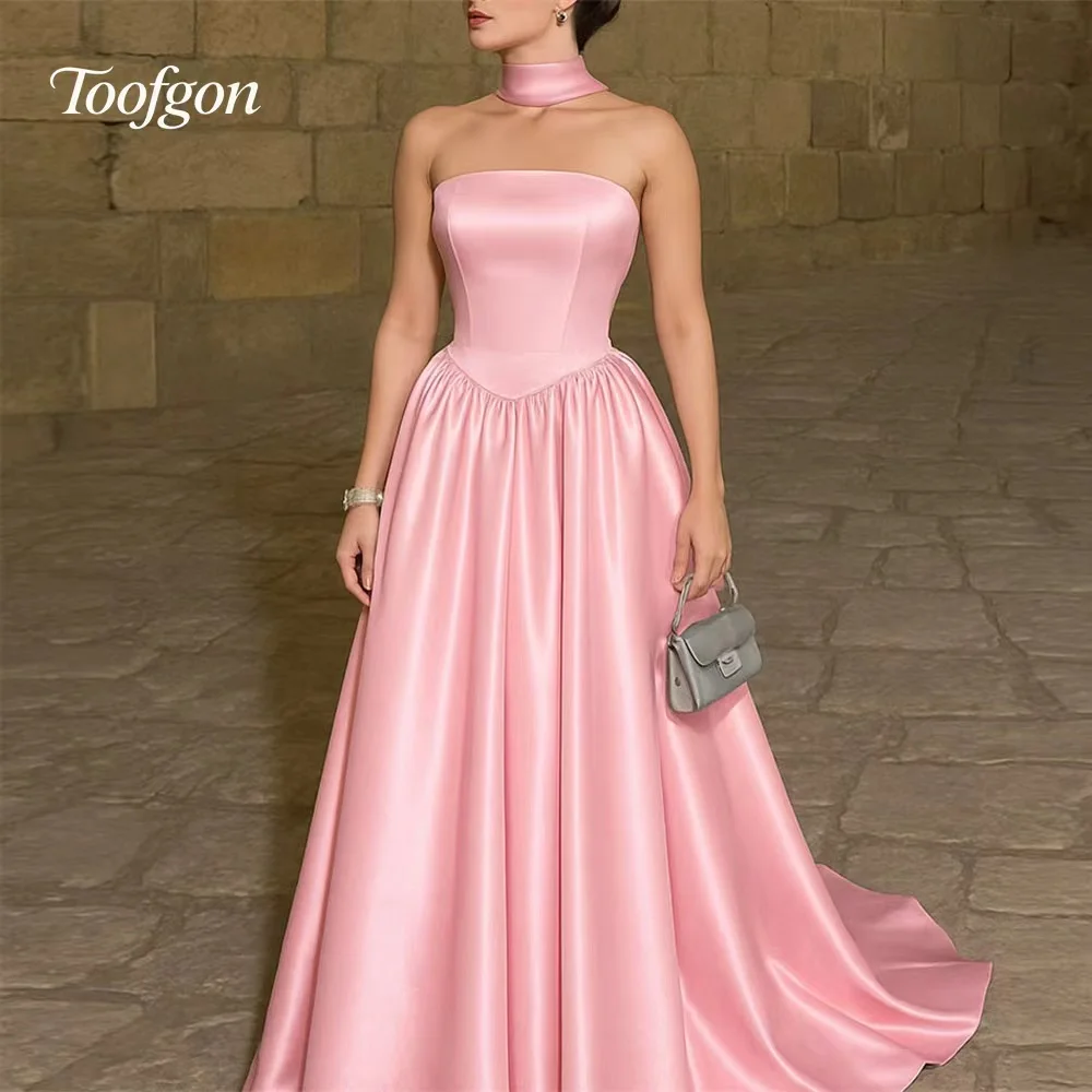 Toofgon Vintage Satin Formal Evening Dresses 2025 Pink Long Draped A Line Wraps Robes De Soirée Bespoke Occasion Customized
Toofgon Vintage Satin Formal Evening Dresses 2025 Pink Long Draped A Line Wraps Robes De Soirée Bespoke Occasion Customized