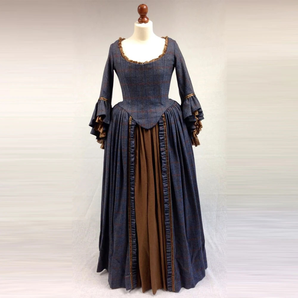 TV Outlander Claire Fraser Cosplay Costume Medieval Victorian Renaissance Highland Dress Medieval Theme Party Ball Gown
TV Outlander Claire Fraser Cosplay Costume Medieval Victorian Renaissance Highland Dress Medieval Theme Party Ball Gown
