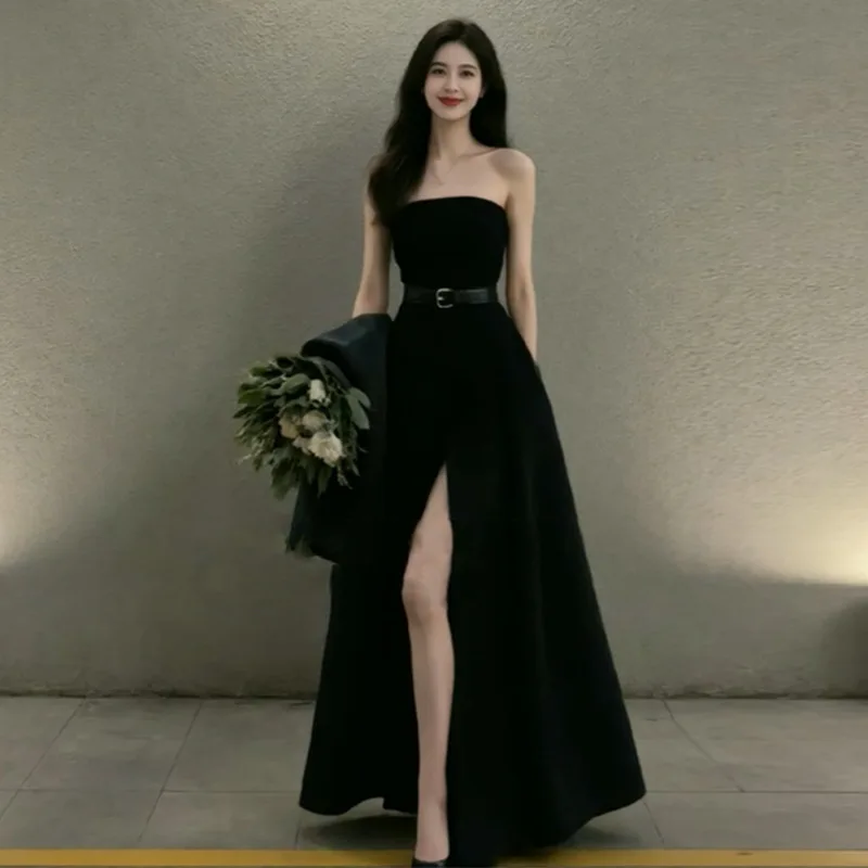 Black Youth Graduation Evening Dress Tube Top Bride Simple Fashion Small Man Annual Meeting Banquet Daily Wear Vestido De Fiesta
Black Youth Graduation Evening Dress Tube Top Bride Simple Fashion Small Man Annual Meeting Banquet Daily Wear Vestido De Fiesta
