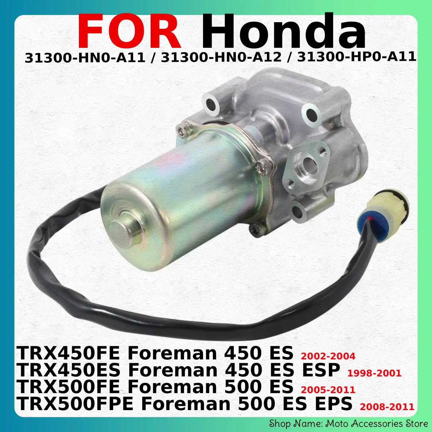 Moto Electric Motor 12V For Honda TRX450FE TRX450ES TRX500FE TRX500FPE Foreman 450 500 ES ESP OEM:31300-HN0-A11 31300-HP0-A11
Moto Electric Motor 12V For Honda TRX450FE TRX450ES TRX500FE TRX500FPE Foreman 450 500 ES ESP OEM:31300-HN0-A11 31300-HP0-A11