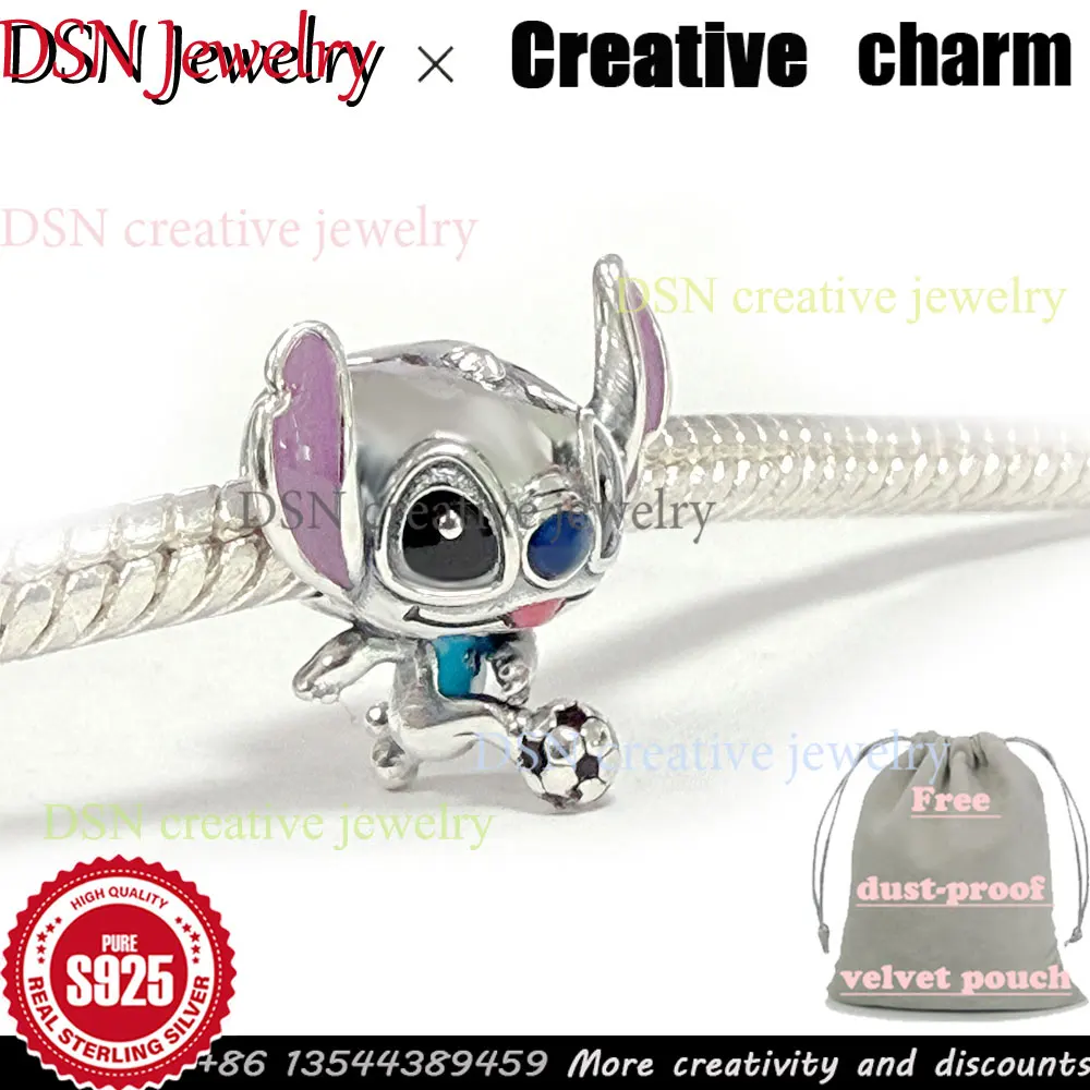 DSN Designer Jewelry Charm S925 Silver Cartoon Alien Play Football Charm for Bracelet World Cup Jewelry Gift Women Diy Beads
DSN Designer Jewelry Charm S925 Silver Cartoon Alien Play Football Charm for Bracelet World Cup Jewelry Gift Women Diy Beads