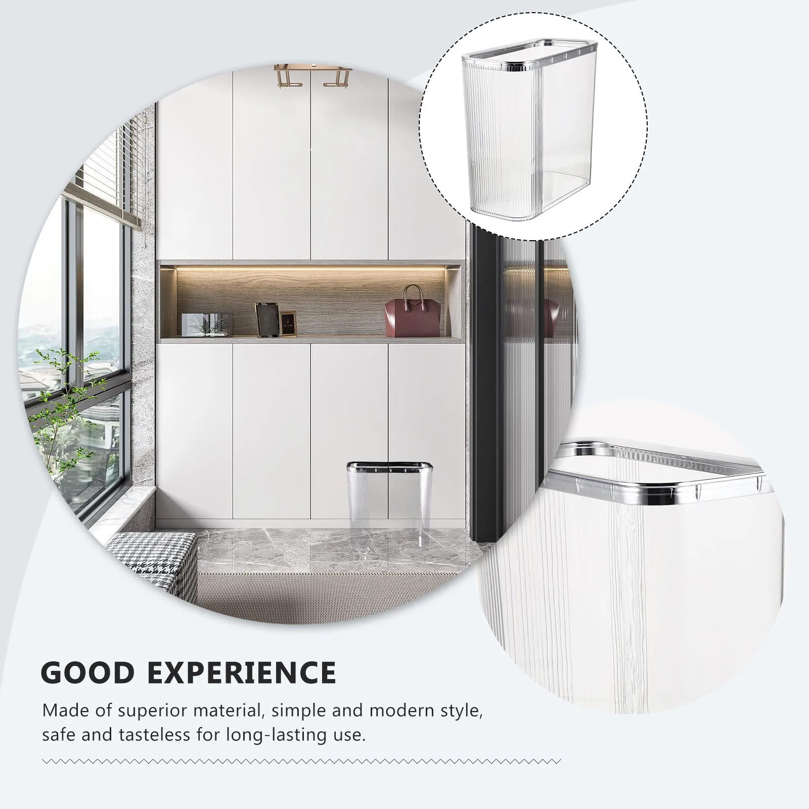 1 шт., мусорный бак с узким зазором, 3 л, компактный мусорный бак для ванной комнаты для домашнего офиса, кухни, современный минималистичный контейнер для мусора
1 шт., мусорный бак с узким зазором, 3 л, компактный мусорный бак для ванной комнаты для домашнего офиса, кухни, современный минималистичный контейнер для мусора