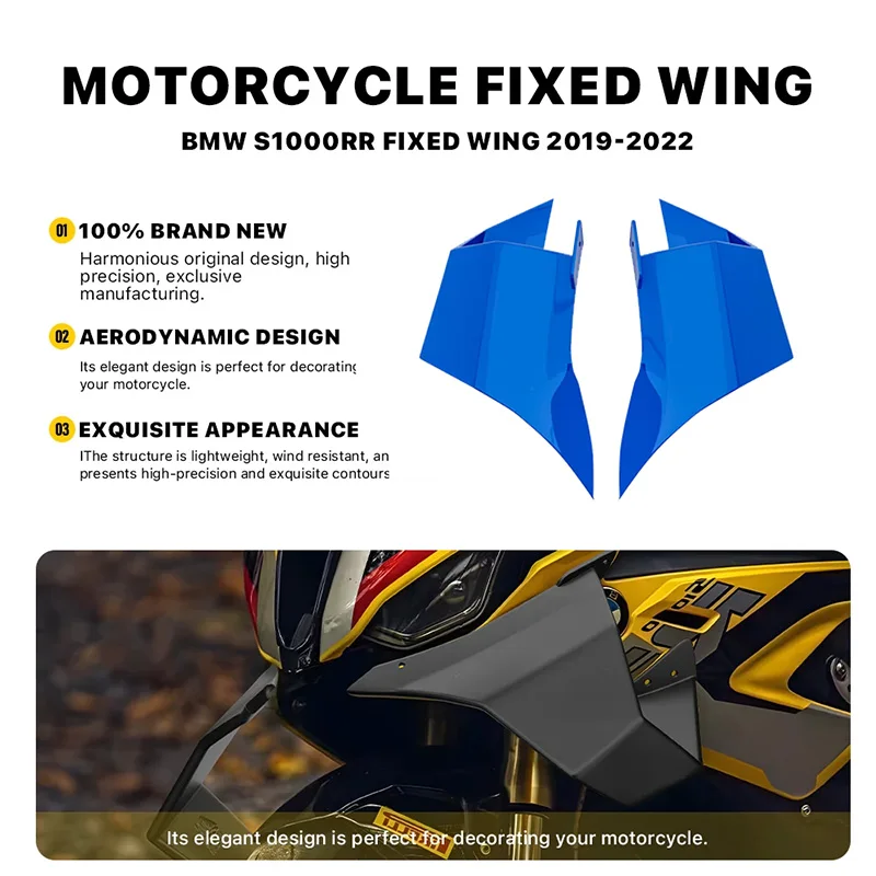 For BMW S1000RR 2019 2020 2021 2022 Motorcycle aerodynamic side wing fixed wing spoiler abs side winglet windshield wing aileron
For BMW S1000RR 2019 2020 2021 2022 Motorcycle aerodynamic side wing fixed wing spoiler abs side winglet windshield wing aileron