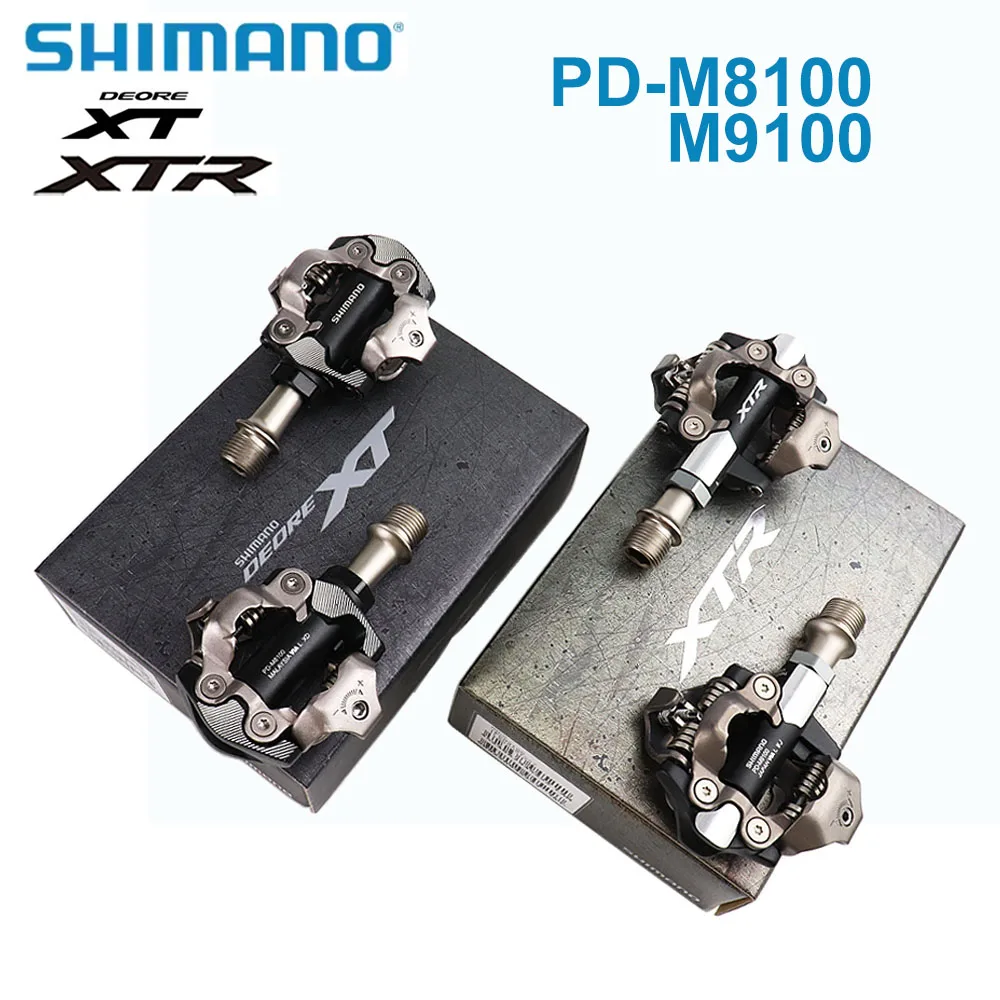 Shimano XTR M9100 DEORE XT M8100 Pedals SPD Self-Locking Mountain Bike Pedals with Race Bearings and Cleats Set Original parts
Shimano XTR M9100 DEORE XT M8100 Pedals SPD Self-Locking Mountain Bike Pedals with Race Bearings and Cleats Set Original parts