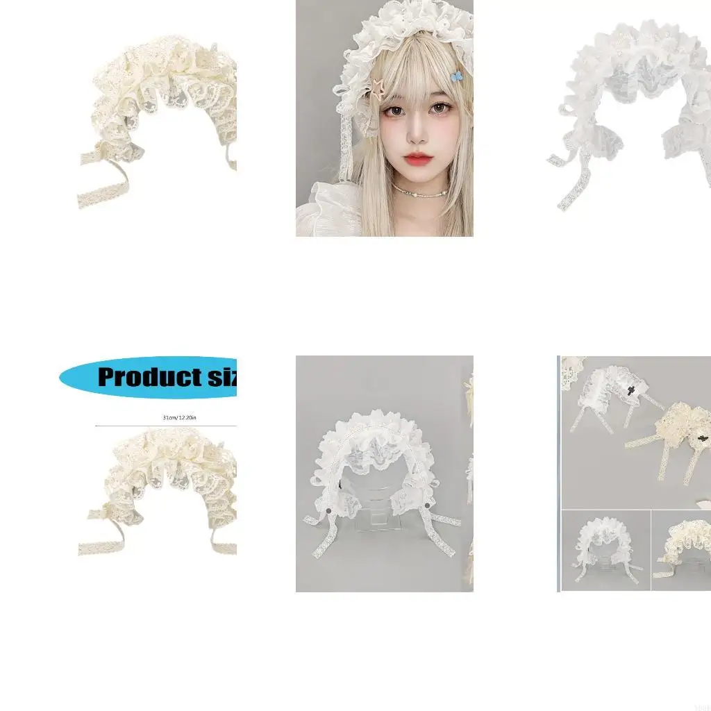 Elegant Lace Bowknot HairBand with Ruffle Trim Design Anime Maid Party Headpiece Y08E
Elegant Lace Bowknot HairBand with Ruffle Trim Design Anime Maid Party Headpiece Y08E