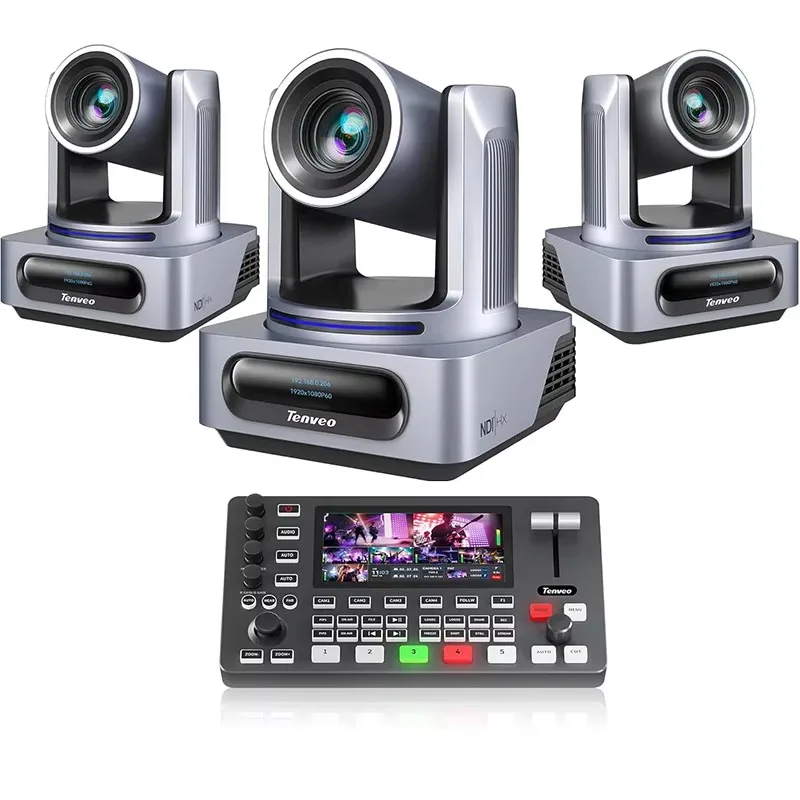 NDI PTZ Camera Kits 20X AI Auto Tracking PTZ Camera(*3) And SDI Video Switcher Mixer For Live Events Large Broadcast
NDI PTZ Camera Kits 20X AI Auto Tracking PTZ Camera(*3) And SDI Video Switcher Mixer For Live Events Large Broadcast