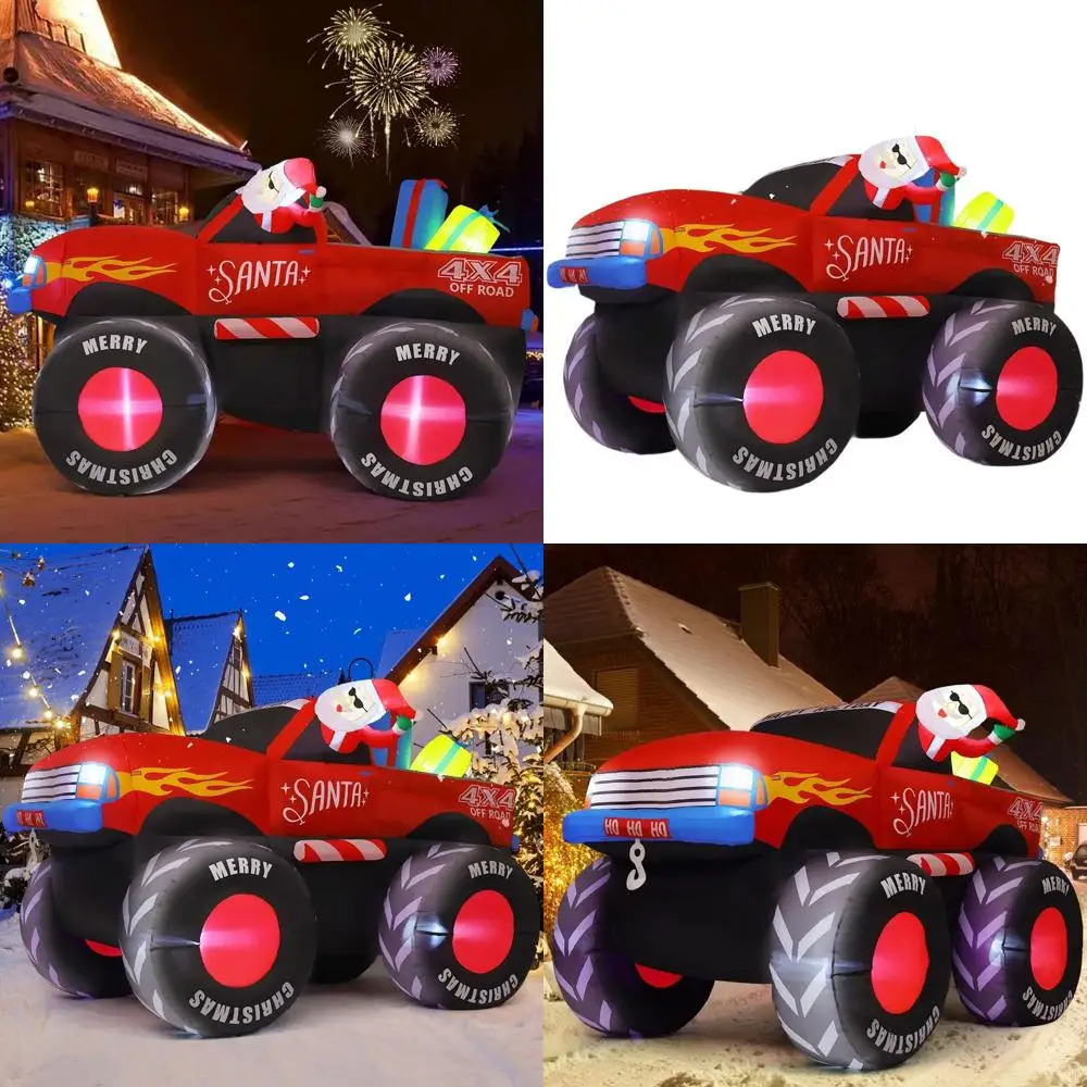 7,5 футов Санта-монстр-трак надувной уличный рождественский декор с подарками и встроенными огнями
7,5 футов Санта-монстр-трак надувной уличный рождественский декор с подарками и встроенными огнями