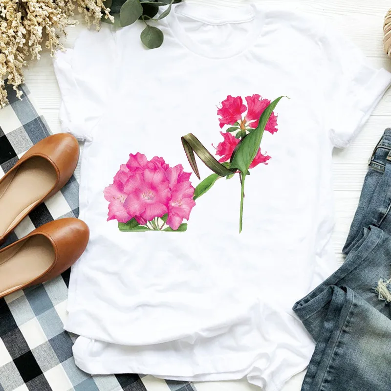 Summer Women's New Fashion Flowers High Heels Printed T-shirt Casual Short-sleeved Female Students White Collar Everything
Summer Women's New Fashion Flowers High Heels Printed T-shirt Casual Short-sleeved Female Students White Collar Everything