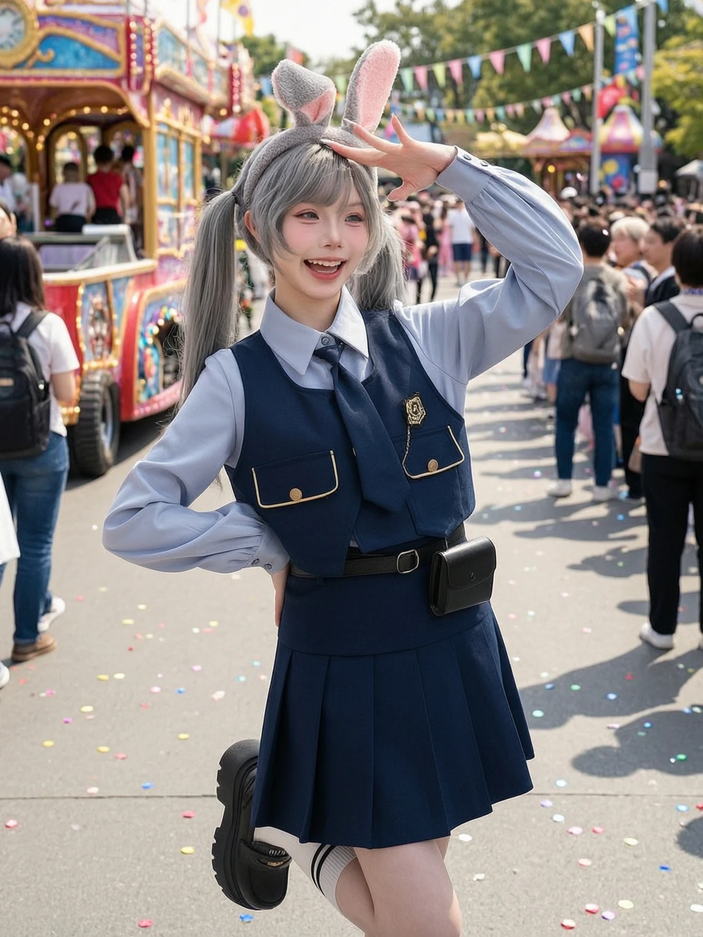 Elegant Rabbit Police Officer Cosplay Uniform Skirt Set Women's Long Sleeve Spring Summer Fashion College Style Outfit
Elegant Rabbit Police Officer Cosplay Uniform Skirt Set Women's Long Sleeve Spring Summer Fashion College Style Outfit