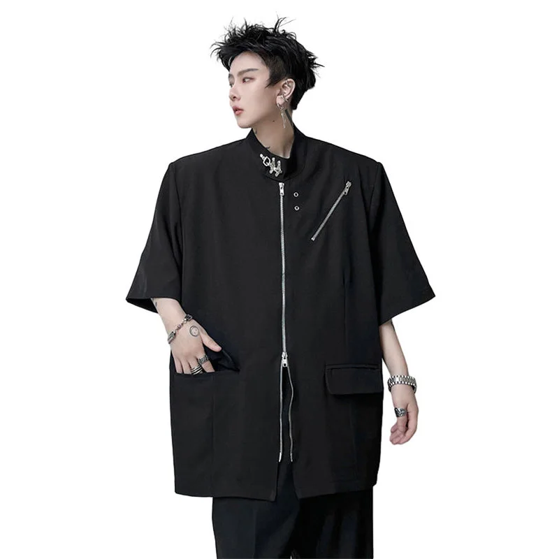 VERSMA Japanese Harajuku Fashion Double Zipper Design Shirts Men Chic Gothic Short Sleeve Jungkook Kpop Women Shirt Dropshipping
VERSMA Japanese Harajuku Fashion Double Zipper Design Shirts Men Chic Gothic Short Sleeve Jungkook Kpop Women Shirt Dropshipping