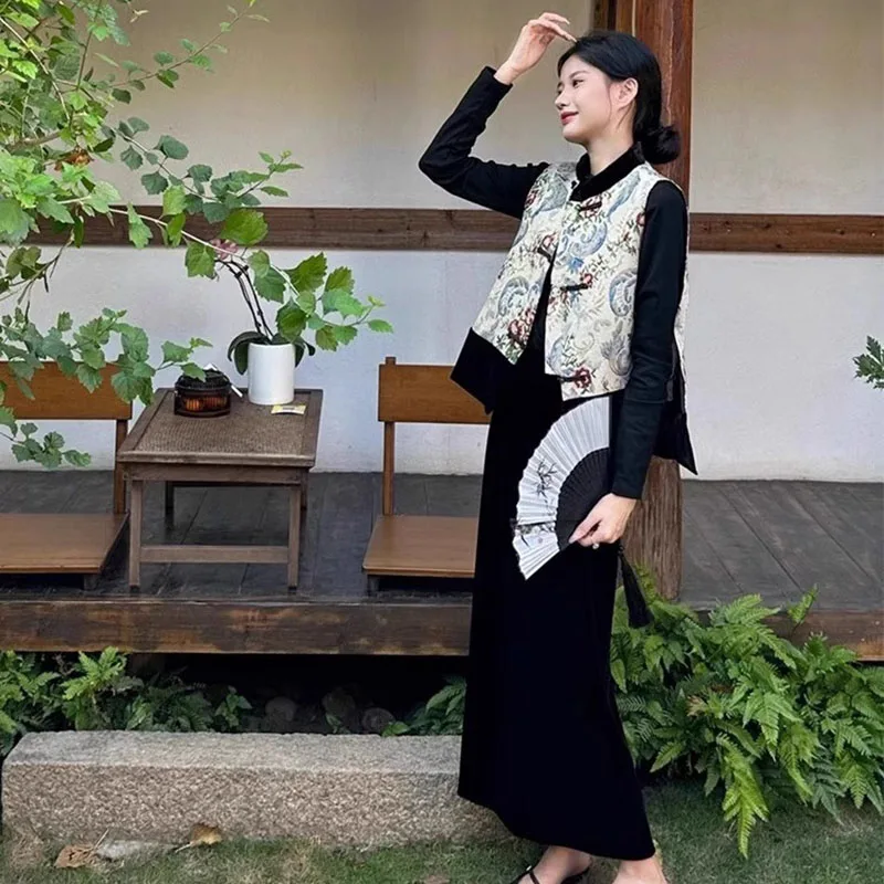 New Chinese Style Hanfu Dress Women's Autumn Winter2024 Fashion Vest Coat Skirt suit Chinese Hanfu 1 complete set Female Vintage
New Chinese Style Hanfu Dress Women's Autumn Winter2024 Fashion Vest Coat Skirt suit Chinese Hanfu 1 complete set Female Vintage