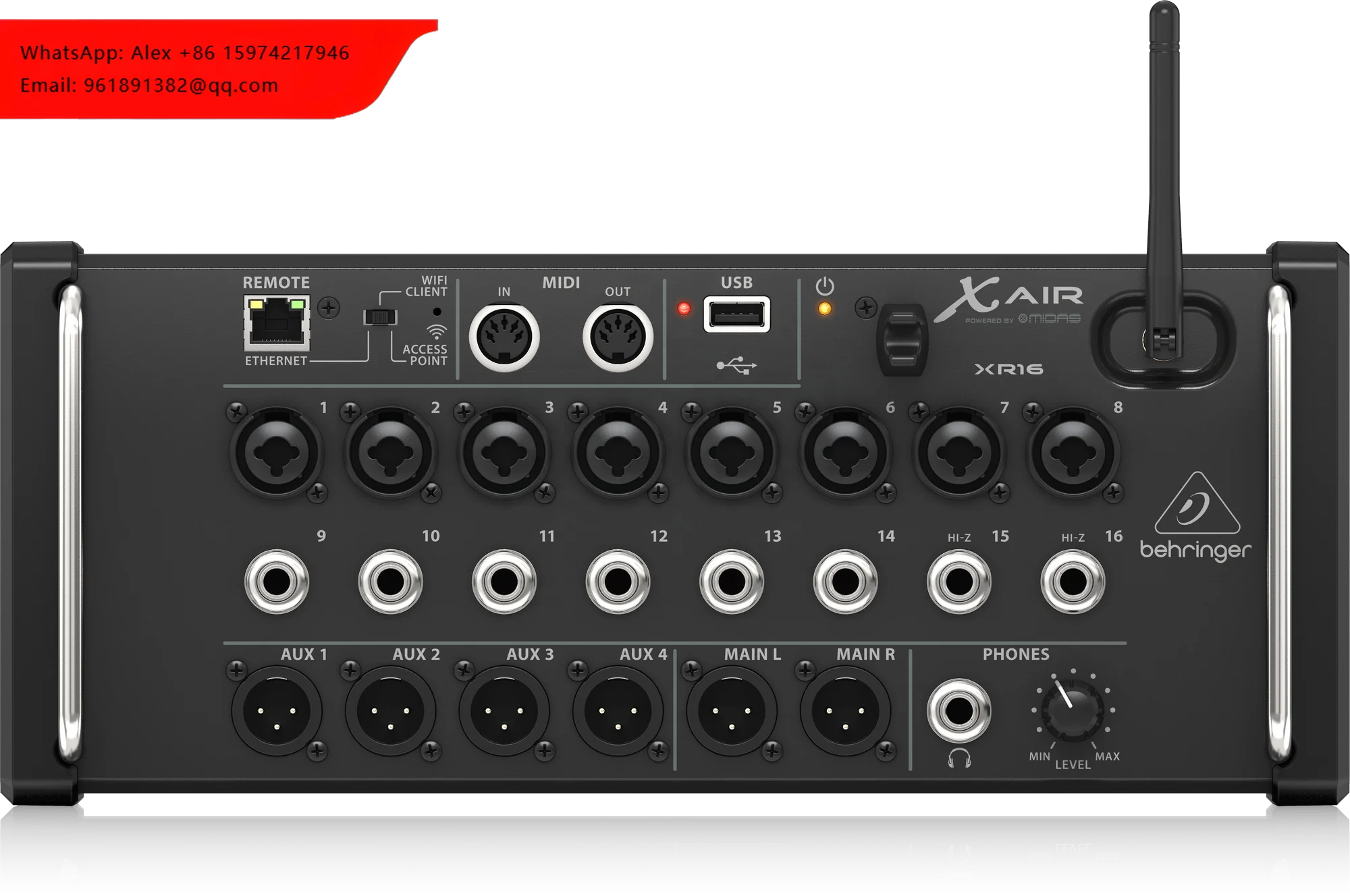MIDAS XR16 16-Input Digital Mixer For IPad/Android Tablets With 8 Programmable Midas Preamps
MIDAS XR16 16-Input Digital Mixer For IPad/Android Tablets With 8 Programmable Midas Preamps