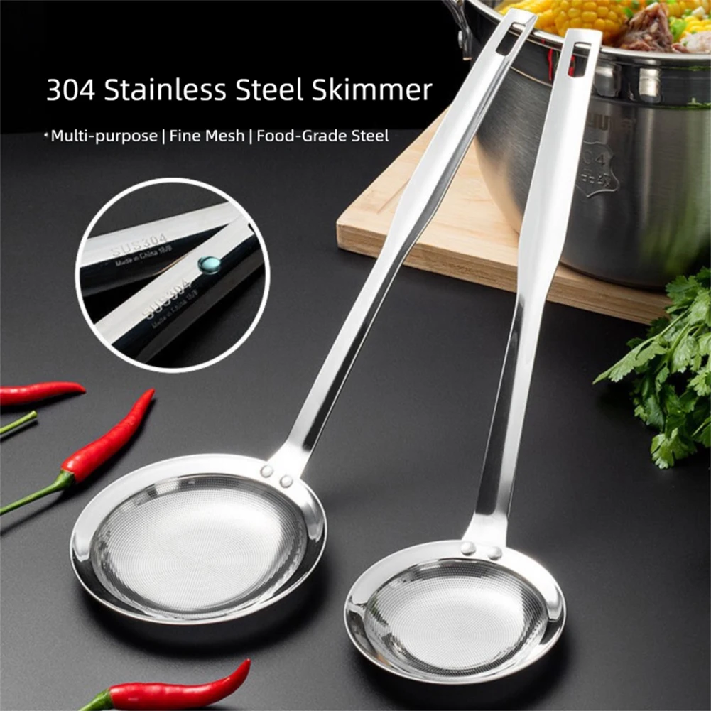 Multifunctional Mesh Strainer Stainless Steel Colander with Long Handle Hangable Washable Grease Filter Kitchen Accessories
Multifunctional Mesh Strainer Stainless Steel Colander with Long Handle Hangable Washable Grease Filter Kitchen Accessories
