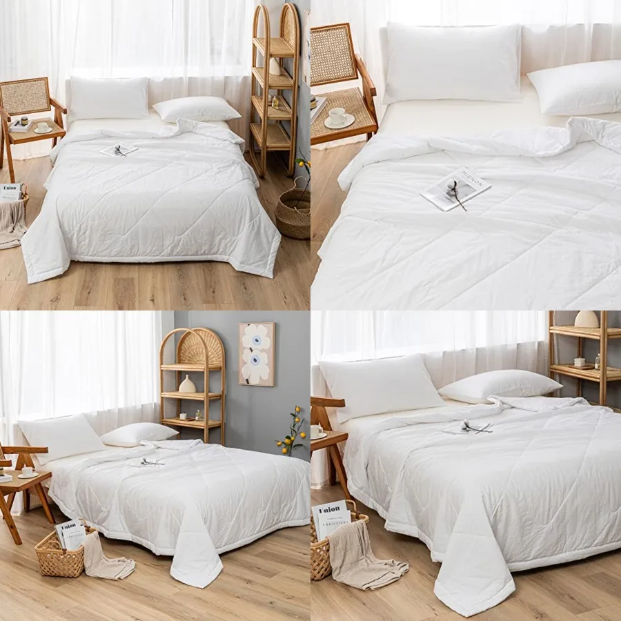 Summer Lightweight Comforter Set, Thin Quilt, 100 Washed Cotton, Machine Washable, Soft Comfy Breathable Can Sleep Naked
Summer Lightweight Comforter Set, Thin Quilt, 100 Washed Cotton, Machine Washable, Soft Comfy Breathable Can Sleep Naked