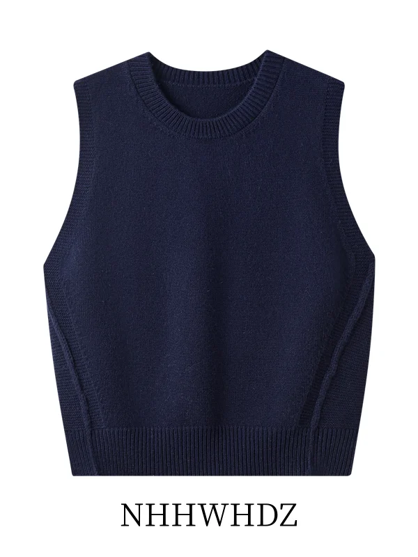 Versatile Knitted Sweater Vest Women's Outerwear Fall Winter Loose Fit round Neck No Button Closure Chinese Brand Casual Style
Versatile Knitted Sweater Vest Women's Outerwear Fall Winter Loose Fit round Neck No Button Closure Chinese Brand Casual Style
